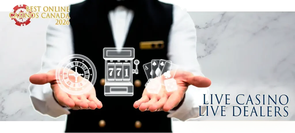 Top live dealer casino games in Canada including Roulette and Blackjack.